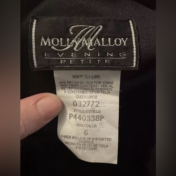 Vintage 90s Molly Malloy Velvet Panel Shift Dress Size 6 Velvet Back Sleeveless - Picture 5 of 11